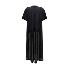 Black Cotton Casual Dress