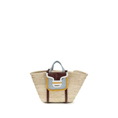 Beige Raffia Shoulder Bag