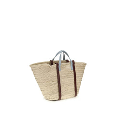 Beige Raffia Shoulder Bag