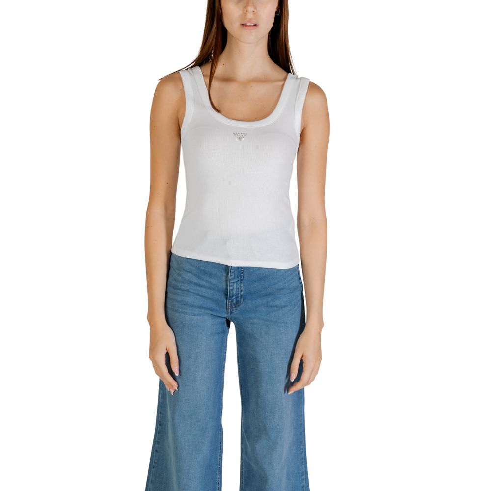 قمصان قطنية بيضاء بدون أكمام