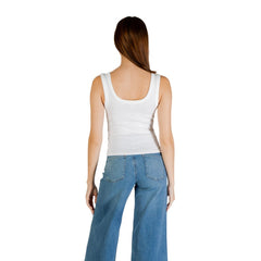 قمصان قطنية بيضاء بدون أكمام