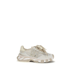 Beige Calf Leather Bos Taurus Low Top Sneakers