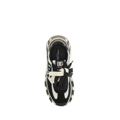 Black Elastane Athletic Sneakers
