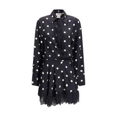 Black Silk Casual Dress