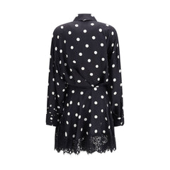 Black Silk Casual Dress