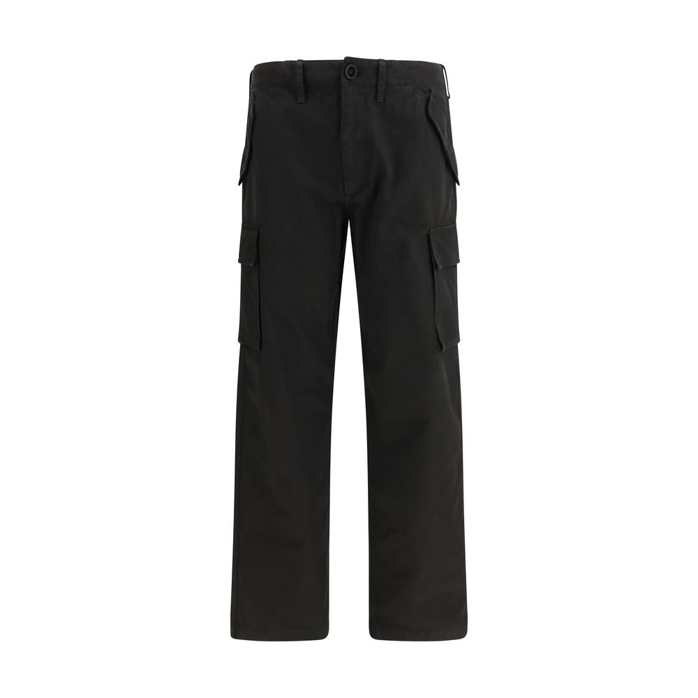 Black Cotton Cargo Pants