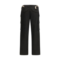 Black Cotton Cargo Pants