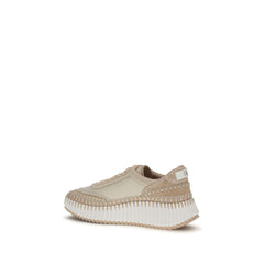 Beige Calf Leather Bos Taurus Chunky Sneakers