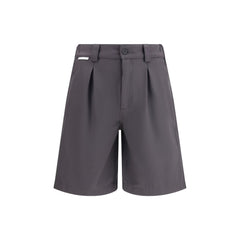 Gray Cotton Bermuda Shorts