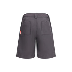 Gray Cotton Bermuda Shorts