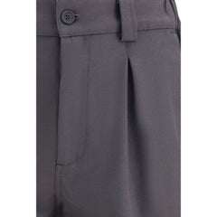 Gray Cotton Bermuda Shorts