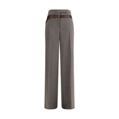 Gray Wool Casual Pants