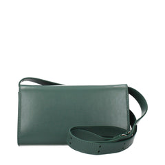 Green Leather Clutch Bag