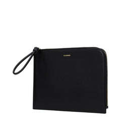 Black Leather Clutch Bag