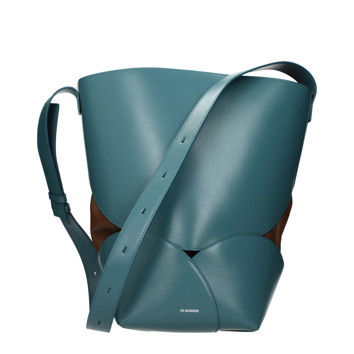 Blue Leather Crossbody Bag