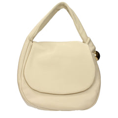 Beige Leather Handbag