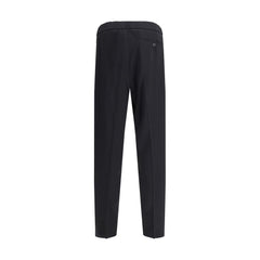 Black Cotton Casual Pants
