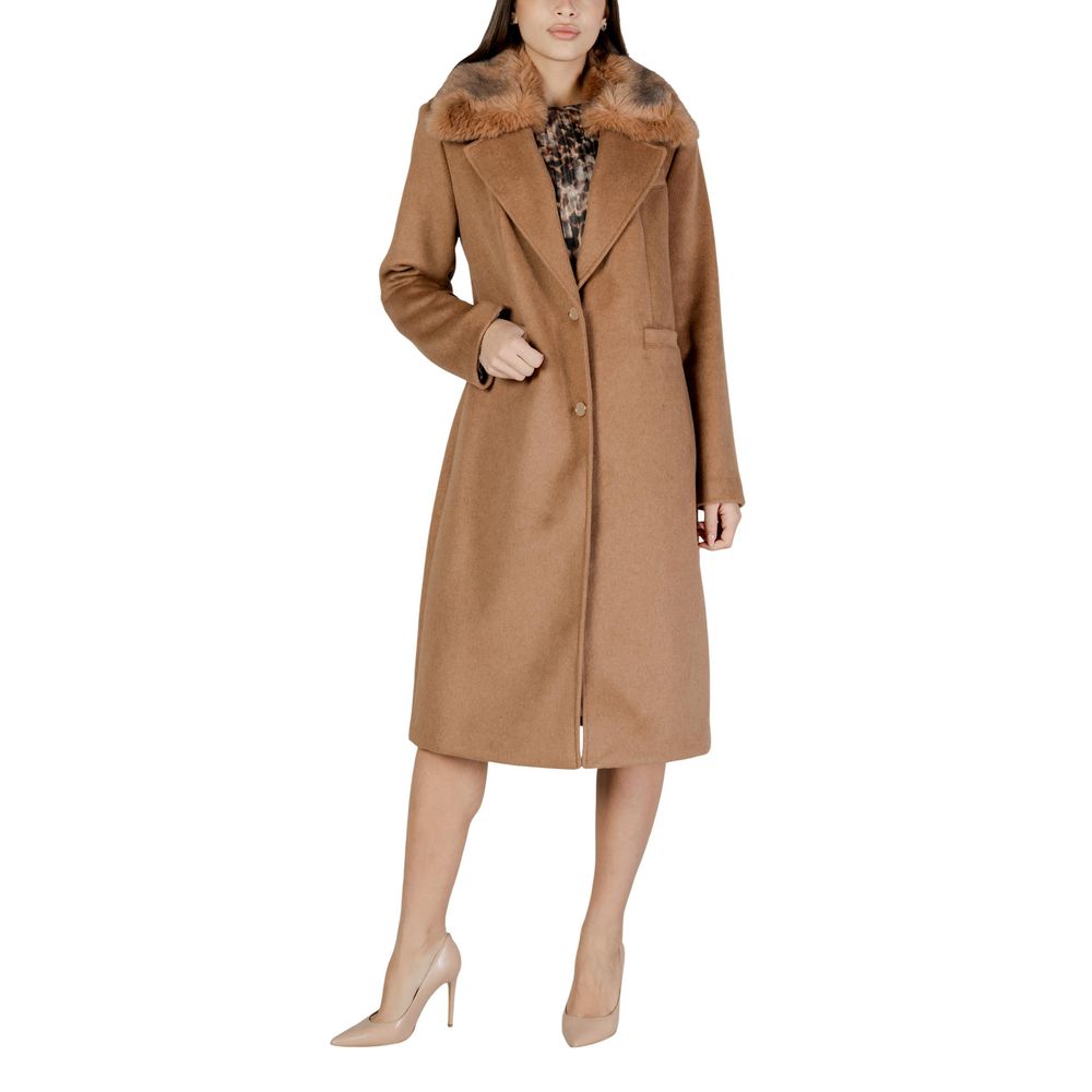 Beige Polyester Coat