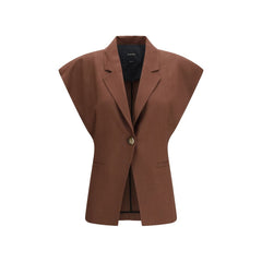 Brown Viscose Jackets And Coat