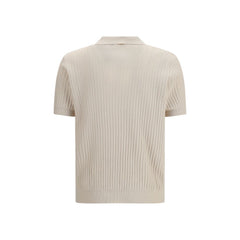 Beige Cotton Polo Shirt