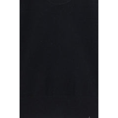 Black Elastane Sleeveles Sweater