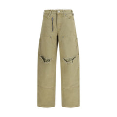 Bicolor Cotton Cargo Pants
