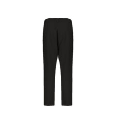 Black Elastane Casual Pants