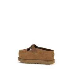 Brown Calf Leather Bos Taurus Mules