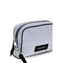 حقيبة يد قطنية زرقاء