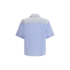 Blue Cotton Pattern Shirt