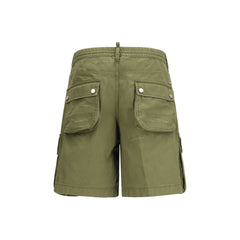 Bicolor Cotton Bermuda Shorts