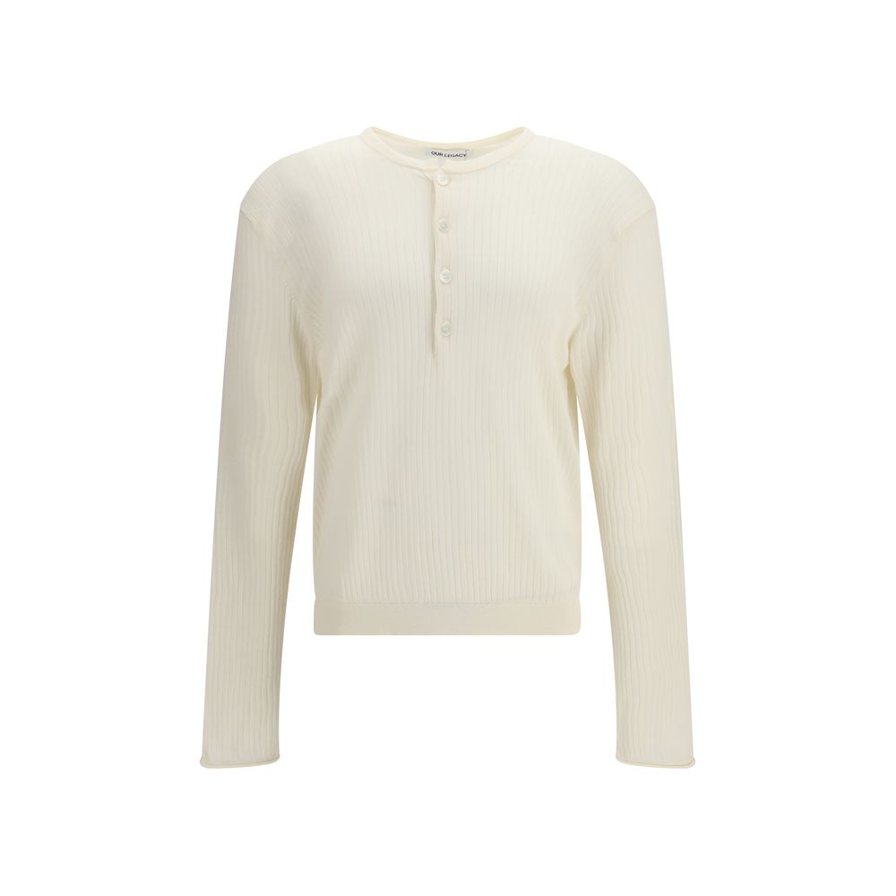 Beige Cotton Long Sleeve T-Shirt