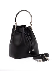 Black Bon Bon Leather Bucket