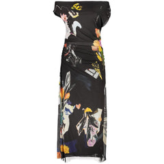 Black Viscosa Women Dress