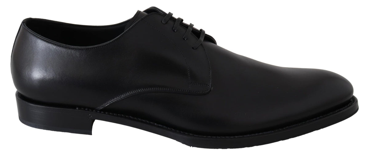 Black Leather Sartoria Hand Made Shoes