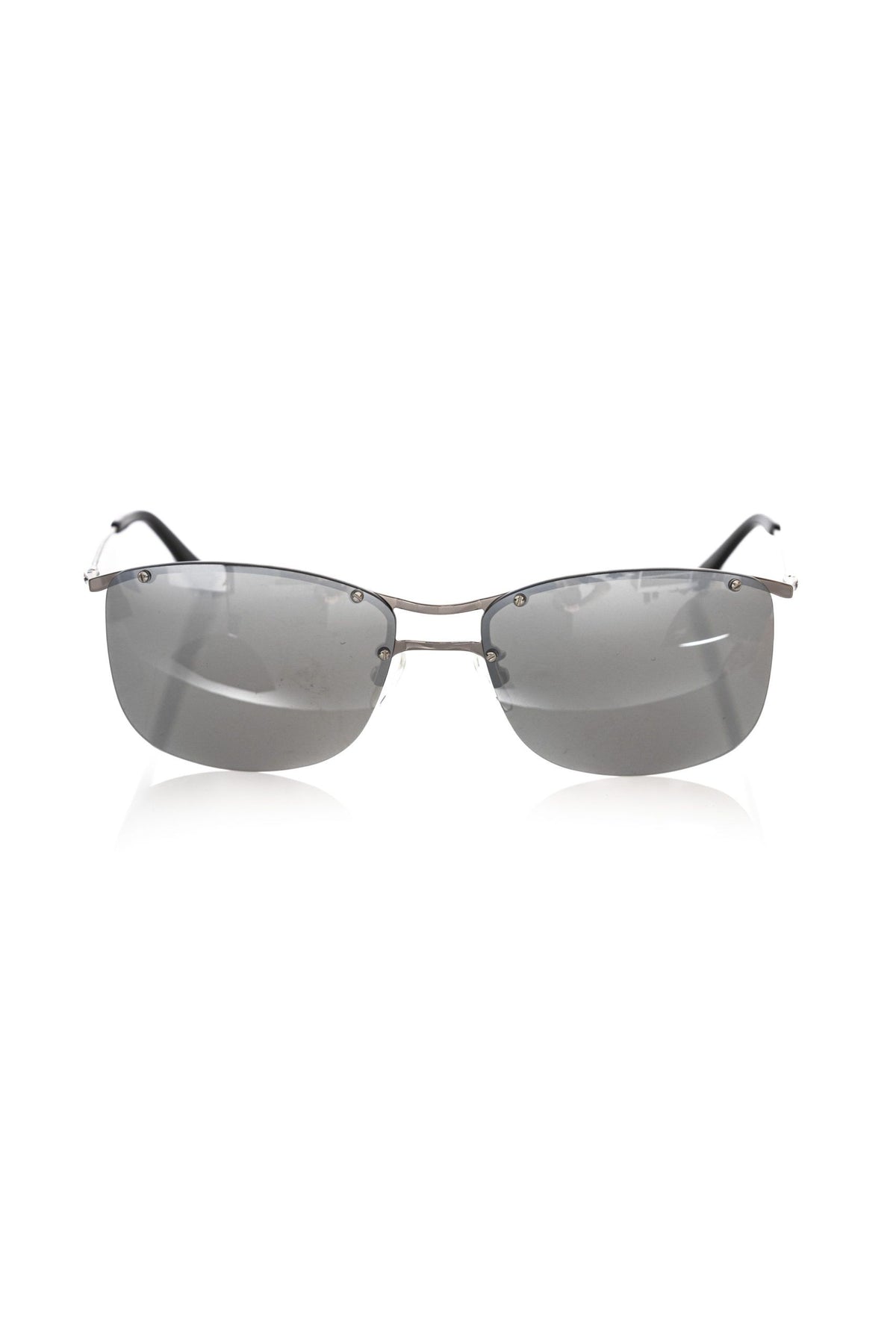 Silver Metallic Fibre Men Sunglass