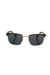 Brown Metallic Fiber Men Sunglass