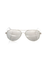 Silver Metallic Fiber Men Sunglass