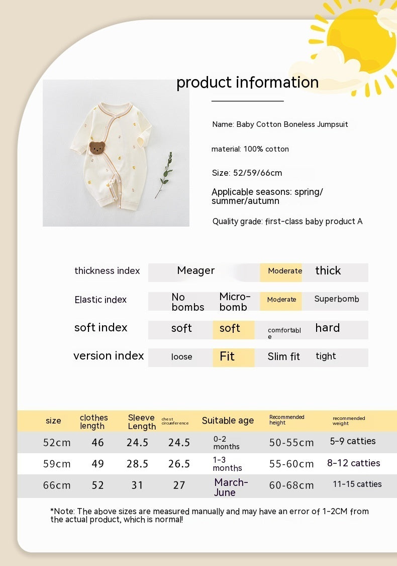 Newborn Jumpsuit Baby Butterfly Clothes Boneless Romper
