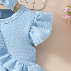 Girls' Sleeveless Short Top Mesh Dress