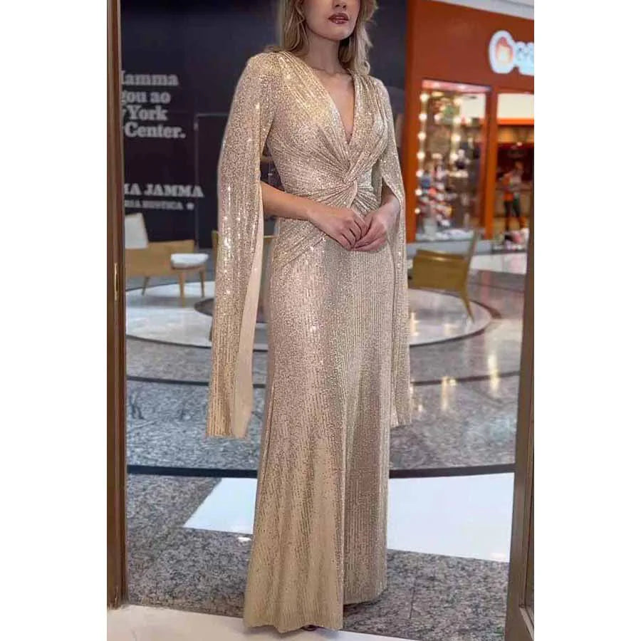 Sequin Formal Floor-Length Dress