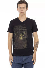 Black Cotton Men's T-Shirt