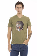 Green Cotton Mens T-Shirt
