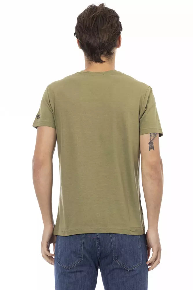 Green Cotton Mens T-Shirt