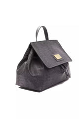 Gray Leather Women Shoulder Bag
