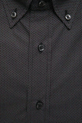 Black Cotton Men's Shirt