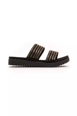 Gold Textile Women Sandal