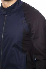 Blue Cotton Men's Bomber Jacket