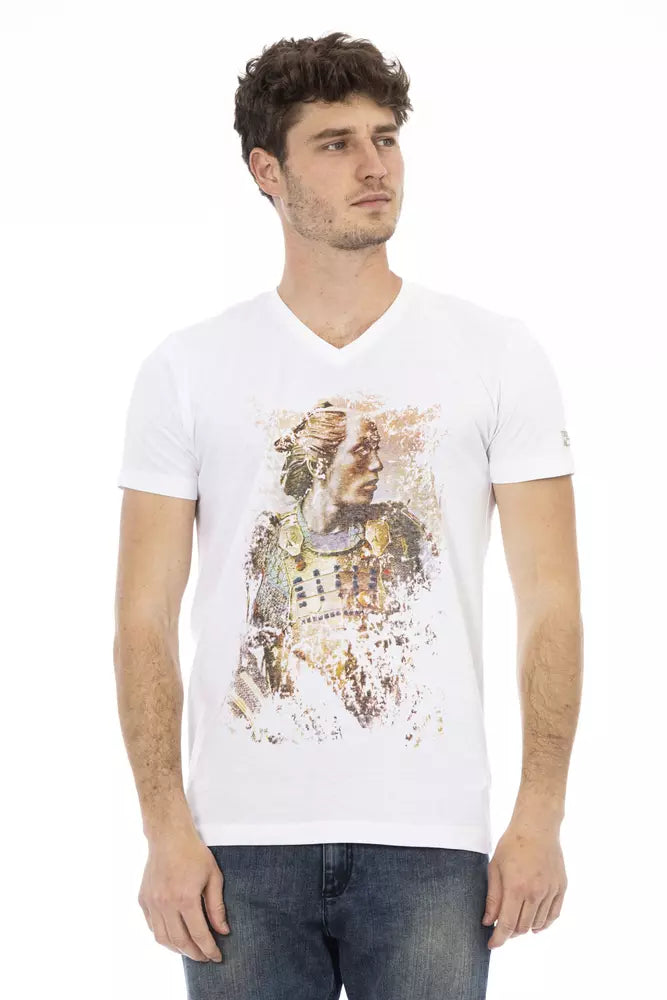 White Cotton Men's T-Shirt