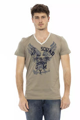 Green Cotton Men's T-Shirt